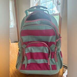 Pottery Barn Kids Pink and Green Backpack